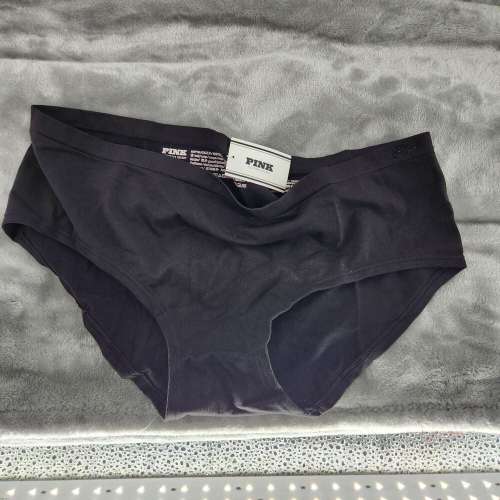 Victorias Secret Women's Medium Black Seamless Hiphugger Panty NWT